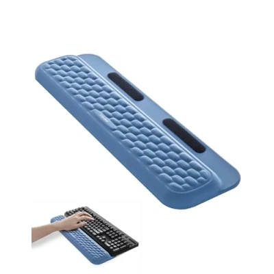 Imagen de Vaydeer Reposamuñecas con calcomanías, almohadilla de soporte para teclado 100% mecánico, cojín ergonómico escritorio escribir computadora, oficina, trabajo, juegos en casa, espuma