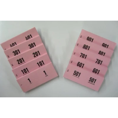 Imagen de Números dobles del 1 al 1000 en bloque, perforados, ideal para guardarropa