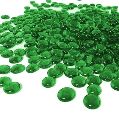 Imagen de ARSUK Guijarros, Cuentas de Vidrio y Pepitas Vidrio, Gemas Forma Redonda, Piedras Decorativas para jarrones, acuarios, Velas flotantes (170 180piezas / 0.955 kg Guijarros Verde)