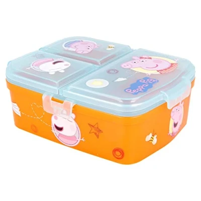 Imagen de Fiambrera infantil múltiple xl con 4 compartimentos de Peppa Pig