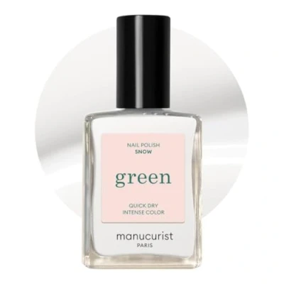 Imagen de MANUCURIST Green Esmalte de Uñas Blanco Opaco Clásico 9 Free Vegano y Origen Biológico (80%) Manicura Profesional 15 ml (SNOW)
