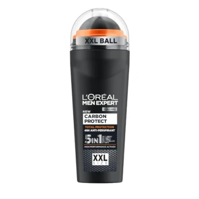 Imagen de L&#039;Oréal Men Expert Carbon Protect Desodorante Roll On Anti transpirante 4 en 1 Protección Total 48h XXL 100ml