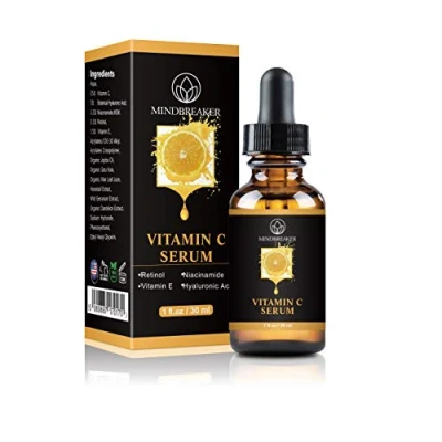 Imagen de Suero de vitamina C natural con retinol al 2.5%, nueva fórmula tratamiento para la piel, reductor orgánico antiarrugas, humectante, ojeras, cicatrices
