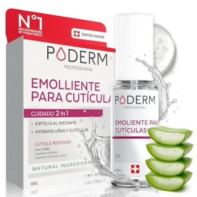 Imagen de Poderm Removedor de Cuticulas 2 en 1 Exfolia e Hidrata las Cutículas Elimina Pieles Muertas Quitacuticulas Cuticle Remover Swiss Lab