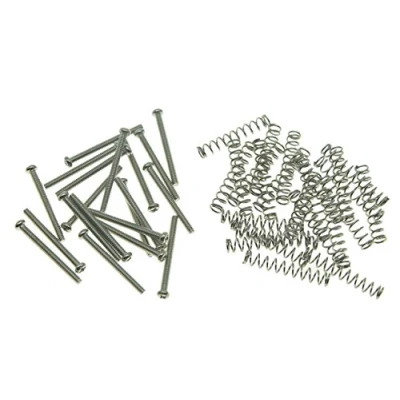 Imagen de KAISH Paquete de 20 tornillos altura Humbucker para guitarra con resortes pastillas rosca Estados Unidos, níquel