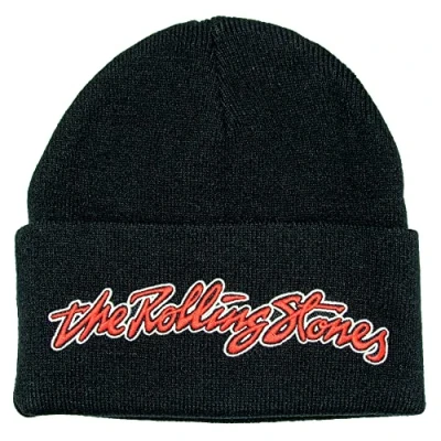 Imagen de Amplified The Rolling Stones Classic Font Cuff Beanie Black, Talla única, Negro, única