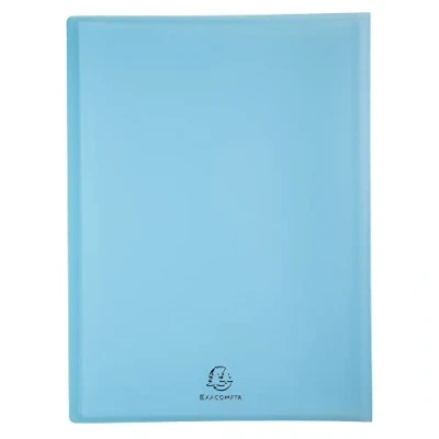 Imagen de Exacompta 5829E 1 carpeta de fundas personalizable Kreacover Pastel 20 cristal liso 40 vistas para A4 tamaño 24x32cm funda polipropileno semirrígido 5 colores aleatorios