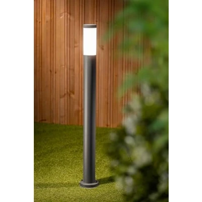 Imagen de CGC Lighting Poste de luz exterior, bolardo, farolas, pasarela, camino entrada, jardín (Gris Grande)