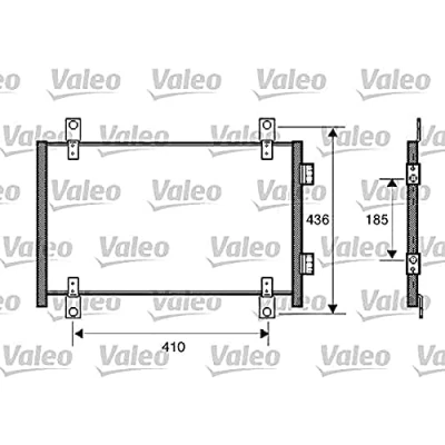 Imagen de VALEO 818018 Condensador sin secador 15 Aluminio 340 R 134 a FIAT: Ducato II Bus, Furgón, Camión de plataforma/Chasis
