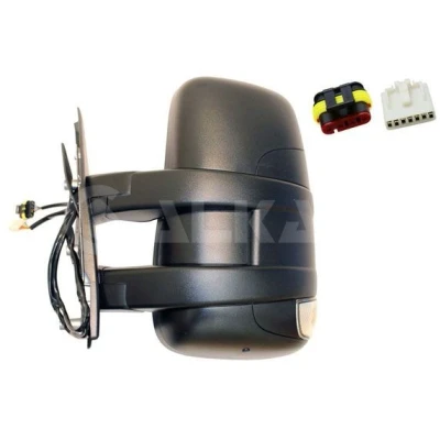 Imagen de espejo retrovisor Alkar 9237249 izquierda eléctrico calefactable, con sensor de temperatura, gran angular, brazo corto espejo, convexo p