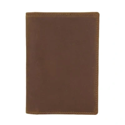 Imagen de DONGKER Funda de cuero para pasaporte, con bloqueo RFID, viajes, capacidad 4 ranuras tarjetas y 2 pasaportes, hombres mujeres, marrón claro, Clásico