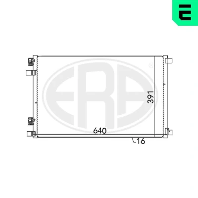 Imagen de ERA 667021 Condensador sin secador RENAULT: MEGANE 2, GRAND SCENIC 2 Coupe Cabriolet