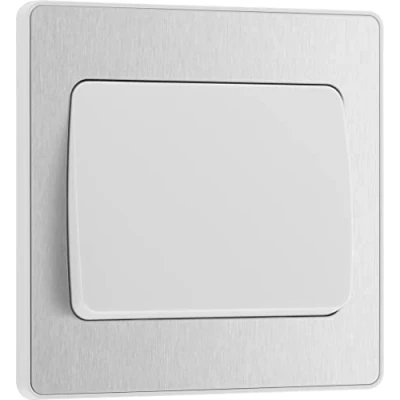 Imagen de BG Electrical Evolve Interruptor de luz individual, 20 A, 2 vías, balancín ancho, acero cepillado