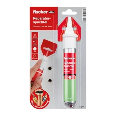 Imagen de FISCHER, REPAIR SPATZTEL, 1x tubo de espátula reparación, 70 ml, rellena agujeros, repara grietas, se endurece rápidamente, sin herramientas, 545948 producto surtido