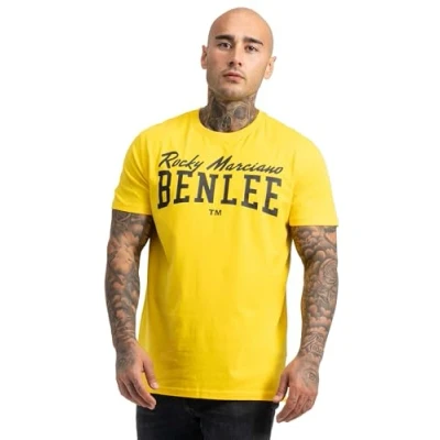 Imagen de Benlee Normale Passform LOGO Camiseta estampada, Hombre, Talla: Large, Warm yellow