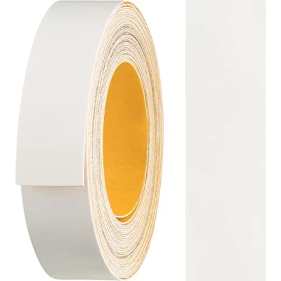Imagen de haggiy Cinta para bordes de melamina autoadhesiva 18 mm x 5 m I muebles Sujeción segura sin planchar Chapa estantes/paneles madera blanco