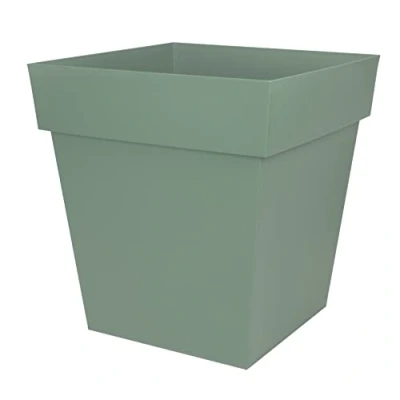 Imagen de EDA Maceta Cuadrada Toscana 50 cm Volumen 87 L 49,5 x 52,5 Verde Laurel