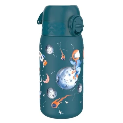 Imagen de ion8 Botella Termica de Agua Acero Inoxidable para Niños, 320ml, a Prueba Fugas, Fácil Abrir, Cerradura Segura, Aptas Lavavajillas, Asa Transporte, Limpiar, Diseño Espacio