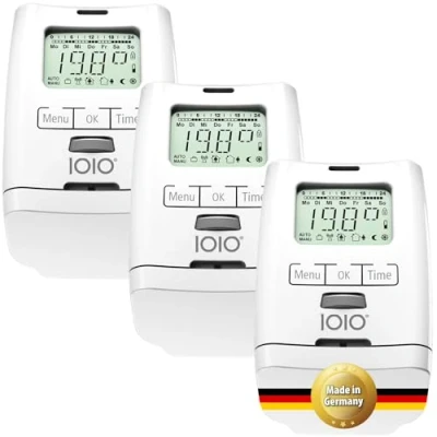 Imagen de Olympia HT 2000 Juego de 3 termostatos programables (control ahorro energético), modelo silencioso, para habitaciones, fabricado en Alemania