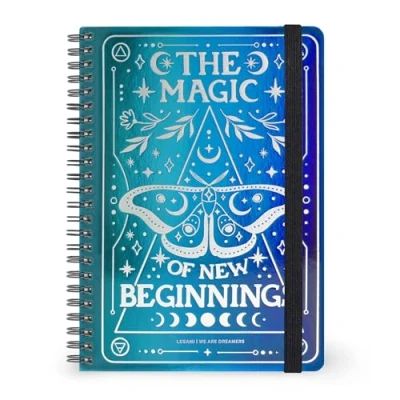 Imagen de Legami Cuaderno con espiral de rayas 7 mm, Moth, Special Edition Large, tamaño A4, papel certificado FSC, contiene 1 hoja adhesivos, 160 páginas, cierre elástico, 15 x 21 cm