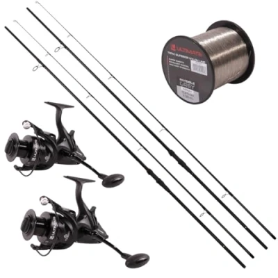 Imagen de Ultimate Adventure Carp II 11ft (3lb) + ULX 8000 2 Cañas Set de Caña Combo carpfishing