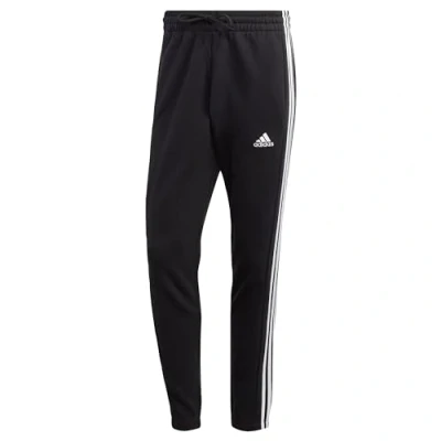 Imagen de adidas Essentials French Terry Tapered Elastic Cuff 3 stripes Joggers Pantalones Deportivos, Black/White Inch, XXL Hombre