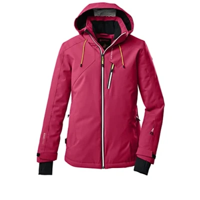 Imagen de Killtec Women&#039;s Chaqueta de esquí/chaqueta funcional con capucha cremallera y protección contra la nieve KSW 10 WMN SKI JCKT, neon pink, 42, 38608 000