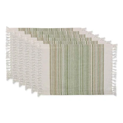 Imagen de DII Fringed Collection Juego de manteles Individuales, 13 x 20 Pulgadas, tomillo, 2 Unidades