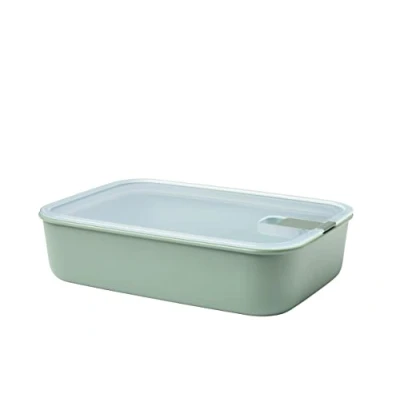 Imagen de Mepal Caja de comida fresca EasyClip almacenamiento con tapa y cierre clic Apto para el microondas, horno congelador Hermético a prueba derrames 2250 ml Nordic sage
