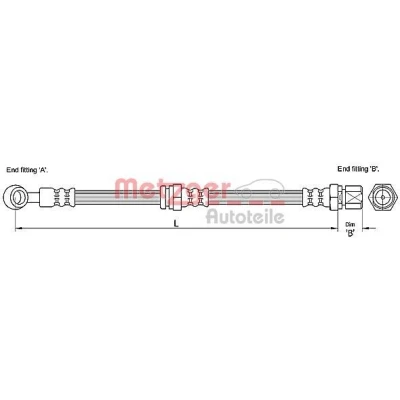 Imagen de METZGER 4110191 Latiguillos de Freno 410 CHEVROLET: Lacetti Hatchback
