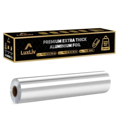 Imagen de LuxLiv ® Rollo de papel aluminio 50 m grosor, 20 micras 30 cm ancho