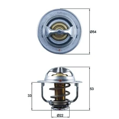 Imagen de MAHLE ORIGINAL TX 179 89D Termostato, refrigerante 89 54 con junta OPEL: Zafira B, Corsa C Hatchback, Astra H GTC, CHEVROLET: Cruze Hatchback