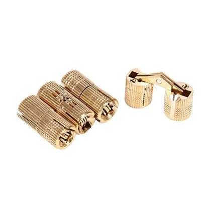 Imagen de Sheens Bisagra Oculta, 10mm Invisible de Latón, Oculta Cobre para Joyeros, Muebles, Manualidades (4 uds/Paquete)