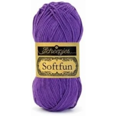 Imagen de Scheepjes Softfun Yarn, 2515 Deep Violet, 1x50g