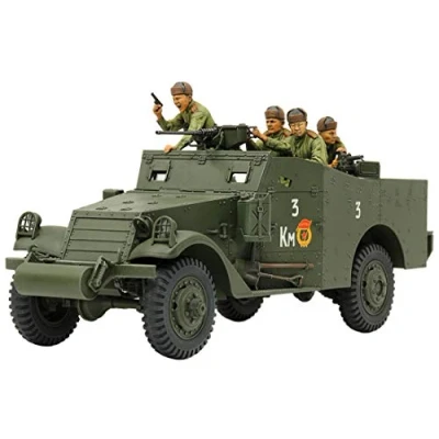 Imagen de Tamiya 35363 1:35 US M3A1 Scout Car/Carro de exploración, construcción maquetas, Kit plástico, aficiones, Manualidades, Pegar, maqueta, Modelo, Montaje