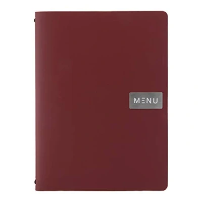 Imagen de SECURIT Leather Range Tarjetero (tamaño A4, Piel Regenerada), Color Rojo, 33 x 24 0.6 cm