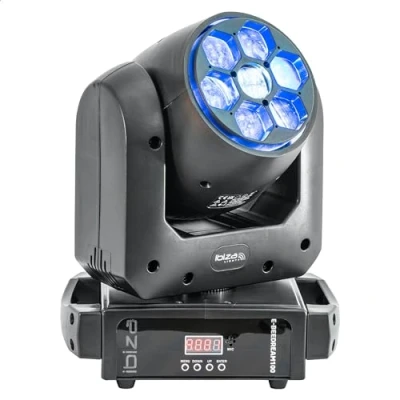 Imagen de Ibiza E BEEDREAM100 Spot 100 W + Multicolour RGBW B EYE 6 x 10 17 DMX Kanäle Drehbares Tablett Gobos und Strobo Effekt Party, Bühne, Show, Event