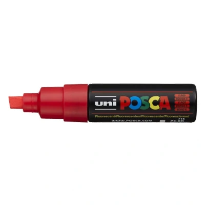 Imagen de Faber Castell uni ball 182677 Marcador POSCA con punta de cuña ancha, rojo neón