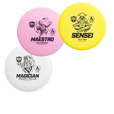 Imagen de Discmania Active Soft Disc Golf Set de 3 Incluye Putter Disco, Rango Medio y Conductor (los Colores Pueden Variar)