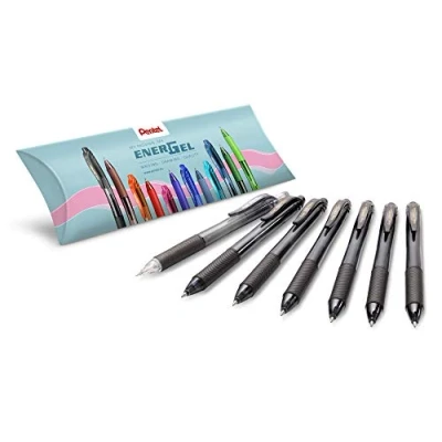 Imagen de Pentel BL107 AO EnerGel Liquid gel Bolígrafo + PL105 AX EnerGize X Juego de 6 bolígrafos negro 1 portaminas 0,5 mm/HB