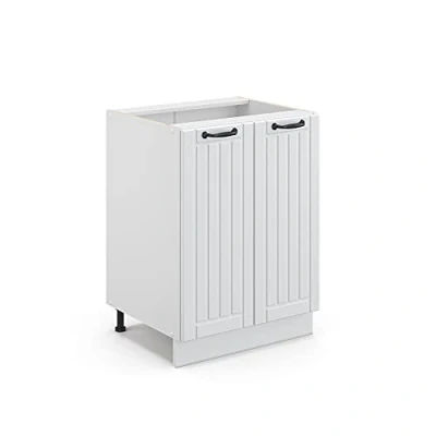 Imagen de Vicco Mueble bajo de Cocina Fame Line, Blanco casa Campo/Blanco, 60 cm sin encimera