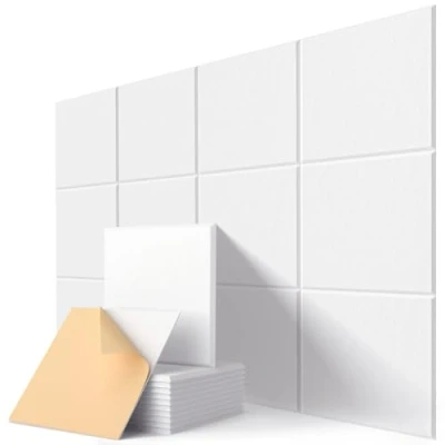 Imagen de Insonorizacion Acustica Pared Autoadhesivo, 12 Piezas Placas Aislamiento Acustico Alta Densidad para Decoración de Paredes y Tratamiento Acústico(30x30x0.9cm)