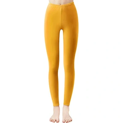 Imagen de Libella Mujer Leggins Largos Deportivas Multicolor con Cintura de Altura Ajustado Hecho algodón 4108 Amarillo 2XL