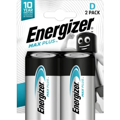 Imagen de Energizer Alcalina MAX PLUS Pack de 2 pilas Alcalinas D