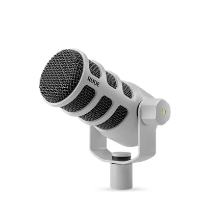 Imagen de RØDE PodMic Micrófono dinámico de Calidad transmisión con Montura giratoria integrada para podcasting, transmisión, Juegos y grabación Voz (Blanco)