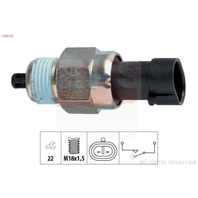 Imagen de EPS 1.860.142 Interruptor, piloto de marcha atrás Made in Italy OE Equivalent FIAT: Uno Hatchback, Stilo Seicento / 600 Hatchback