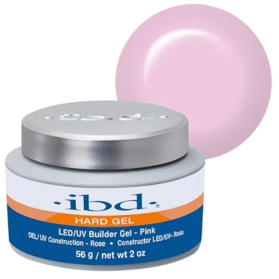 Imagen de IBD Hard Gel LED/UV Builder Pink, 1er Pack (1 x 56 g) MADE IN USA constructor premium para uñas