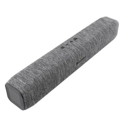 Imagen de CoolBox Band BS23 Barra de Sonido Bluetooth 5.3 + Cable Auxiliar Jack 3.5mm Incluido, Potencia 10W RMS x 2, Carga por USB C en 2.5h, Botones Volumen, Reproducción y Selección Modo. Color Gris