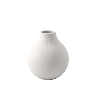 Imagen de Villeroy &amp; Boch 10 1681 5516 Collier Blanc Jarrón Perle No. 3, Porcelana, Blanco, Pequeño
