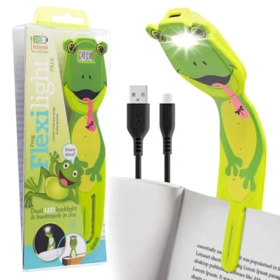 Imagen de Luz de Lectura Recargable Flexilight Marcador y 2 en 1 Lámpara LED con Clip Libro para Leer Niños, Adultos Accesorios Libros Regalo Lectores